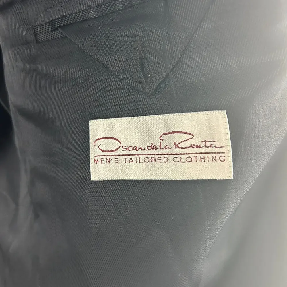 Vintage‎ Oscar De La Renta Silk Wool Blend Two-Button Blazer (46)